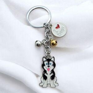 Siberian Husky 🐶 Love Dogs Bag Charm Key Ring Pet Mom Dad Gift Keyring Keychain